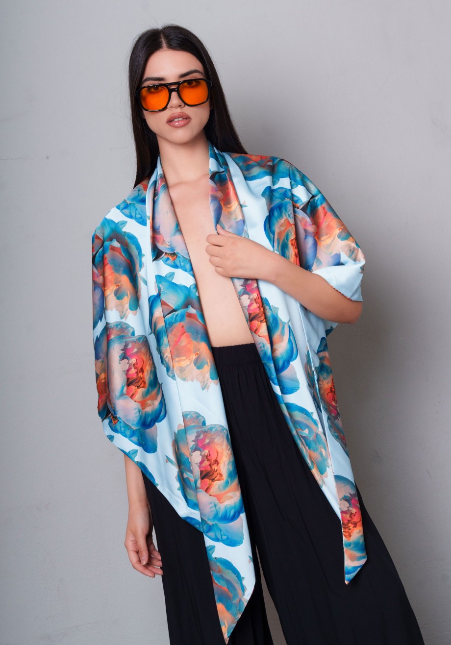 CN LOGO FLOWER SCARF